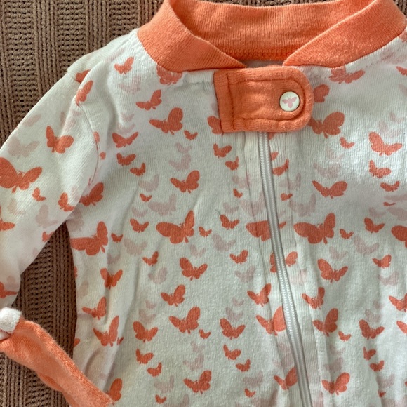 Burt’s Bees Newborn Zip up Sleeper - Picture 3 of 4